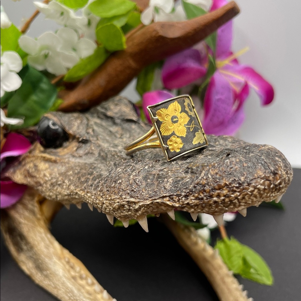 Damascene Adjustable Ring Vintage - image 1